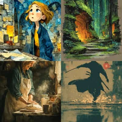 Living Illustrations — Scenes Captured Mid-Moment