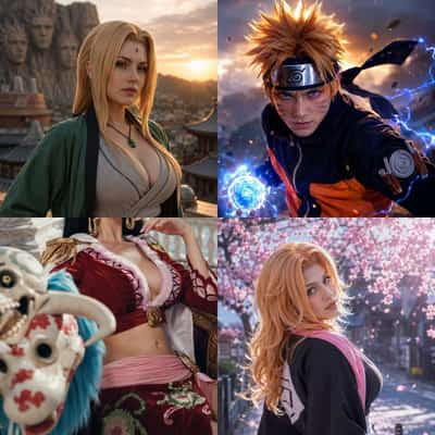 Ultrarealistic 3D Anime Character Portraits: Naruto, Bleach, One piece & more