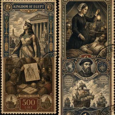 Cinematic Vintage/Historical 4K Stamps Art