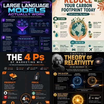 Premium Infographic Poster Generator — 5-Input Vertical 9:16 Educational Explainers