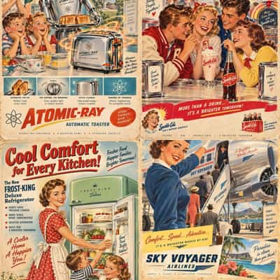 1950s Vintage Ad Poster Generator — Authentic Retro Advertisement Art