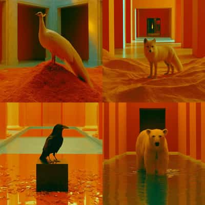 Luxury surreal animal Wildlife Scenes