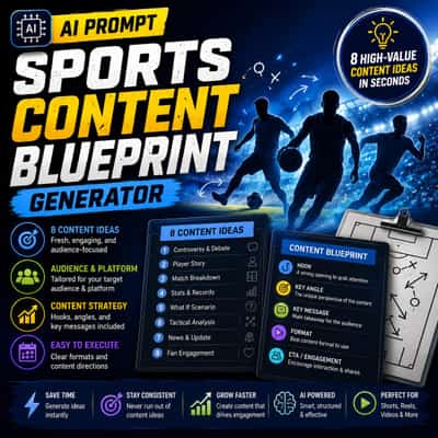 Sports Content Blueprint Generator