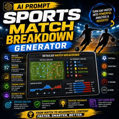 Sports Match Breakdown Generator