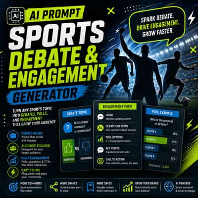 Sports Debate & Engagement Generator