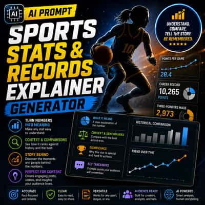 Sports Stats & Records Explainer Generator