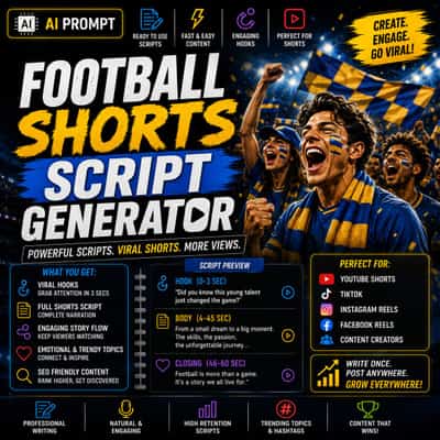 Football Shorts Script Generator