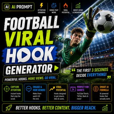 Football Viral Hook Generator
