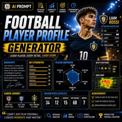 Football Player Profile Generator