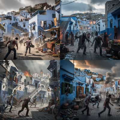 zombies in the city of chefchaouen.