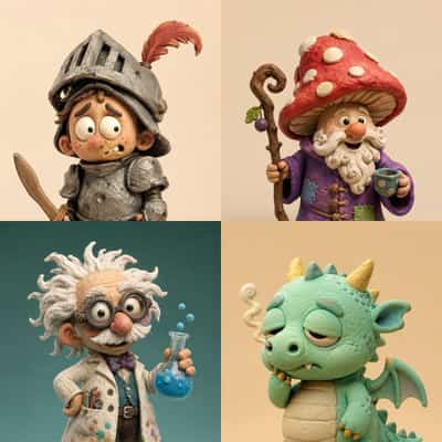 Odd Isometric Clay Characters