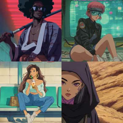 Retro Anime Characters