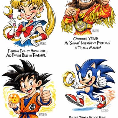 Funny Vintage Anime Caricatures