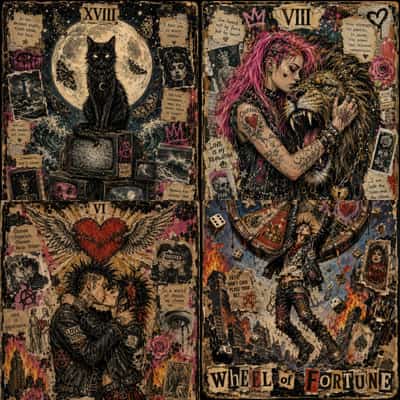 Punk Collage Tarot Cards