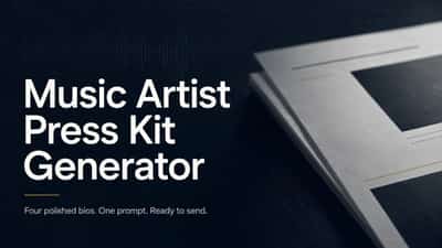 Music Artist Press Kit Generator