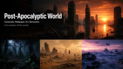 Post-Apocalyptic World: Cinematic Wallpaper Art Generator