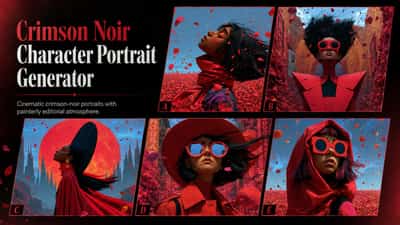 Crimson Noir Character Portrait Generator