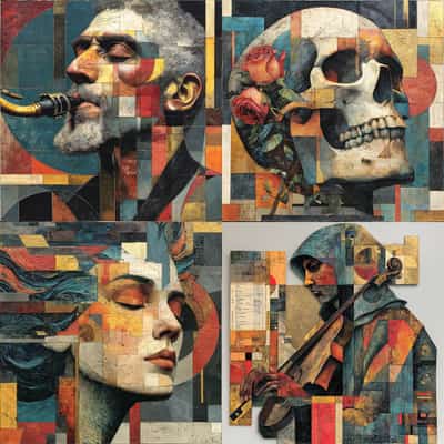 Cubist Album Cover Art Generator