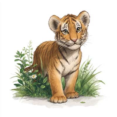 Cute Watercolor Animal Clipart