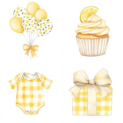 Baby Birthday Lemon Clipart